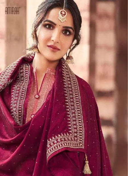 AMIRAH KHWAHISH Dola Jecard Silk With button Heavy Designer salwar suit Catalog